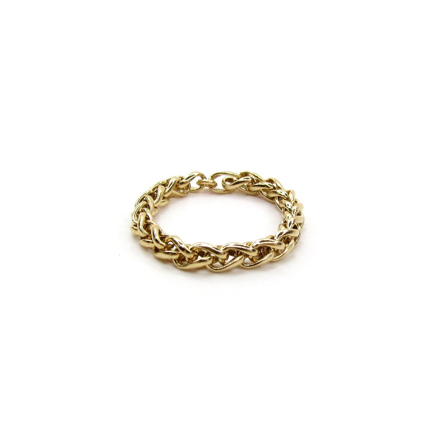 Chunky Woven Chain Ring | Unisex Textured Statement Band